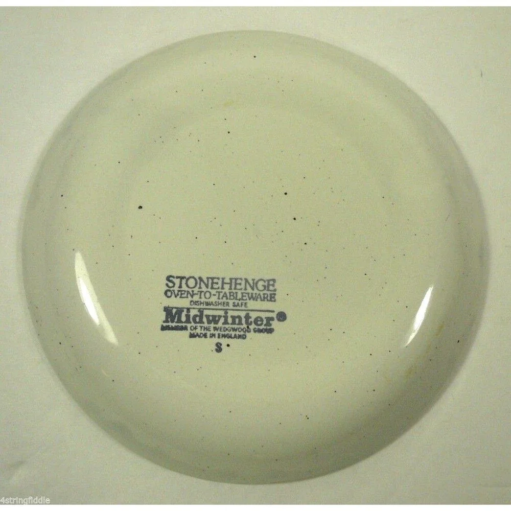 Vintage Midwinter Wild Oats Stonehenge Flat Cup & Saucer England